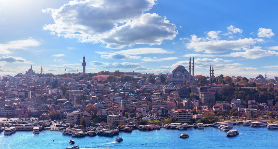 Fatih district of istanbul, view from the galata tower.